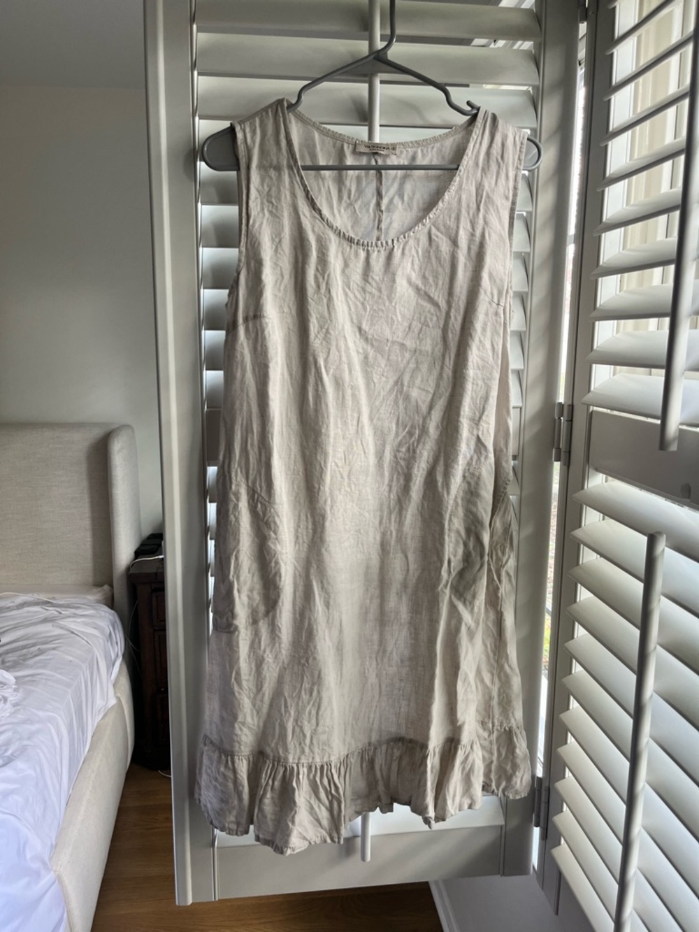 Via Spiga Italian Linen Sleeveless Mini Dress